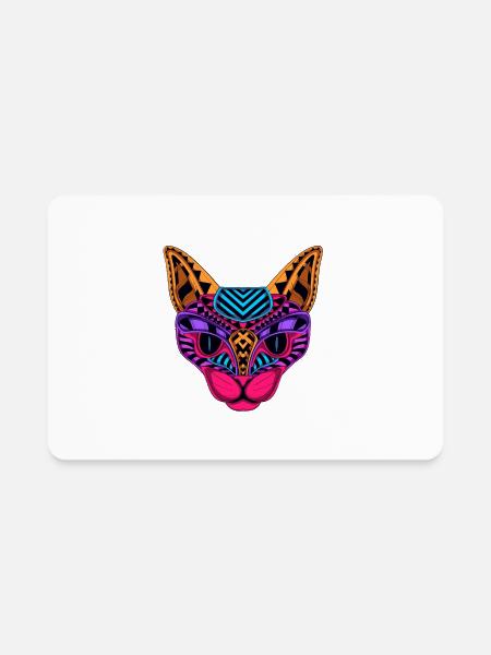 An ancient Egyptian cat - Rectangle Magnet - white - Front