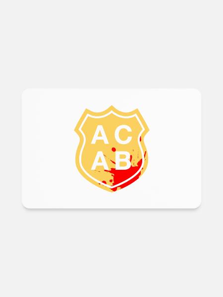Shield of acab - Rectangle Magnet - white - Front