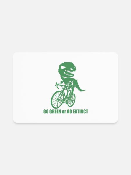 Go Green Or Go Extinct - Rectangle Magnet - white - Front
