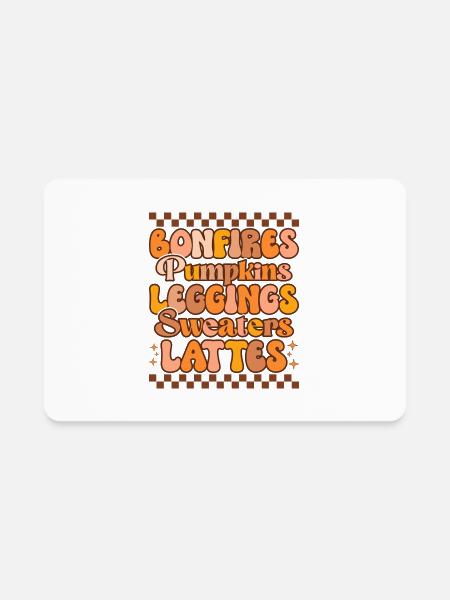 Bonfires Pumpkins Leggings Sweaters Lattes - Rectangle Magnet - white - Front