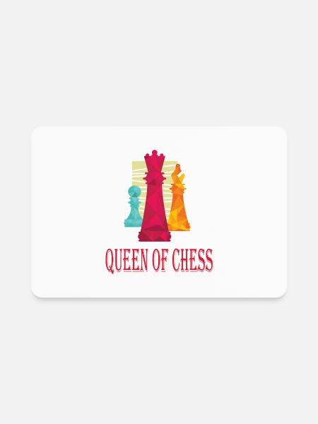 Chess Queen Of Chess - Rectangle Magnet - white - Front