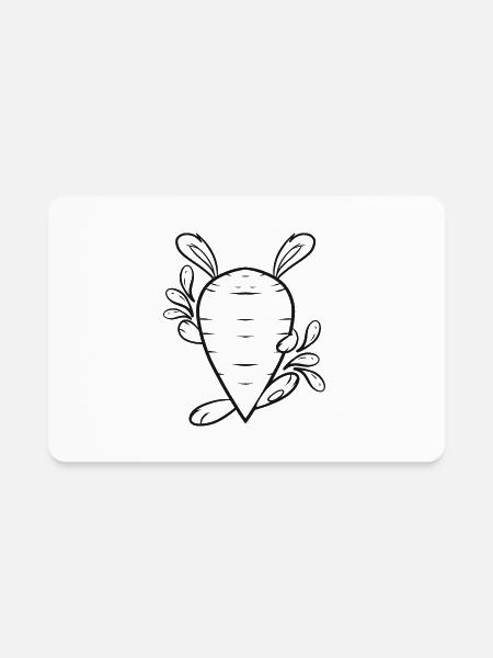 Easter Bunny Carrot As Color In Easter - Rectangle Magnet - white - Front