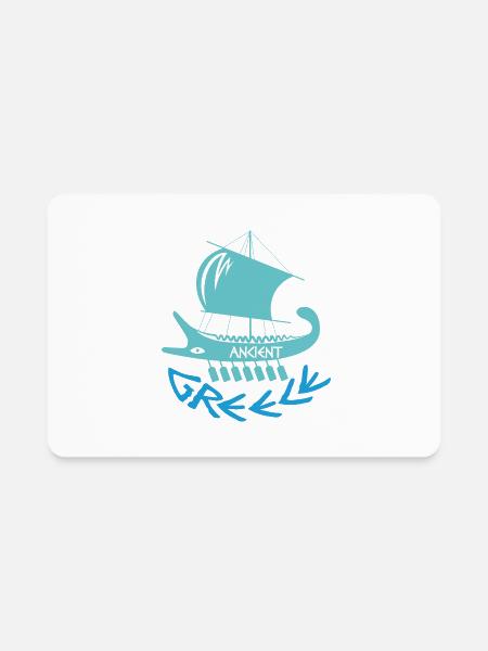 Ancient Greece with ancient ship - Rectangle Magnet - white - Front