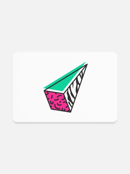 Memphis Pyramid - Rectangle Magnet - white - Front