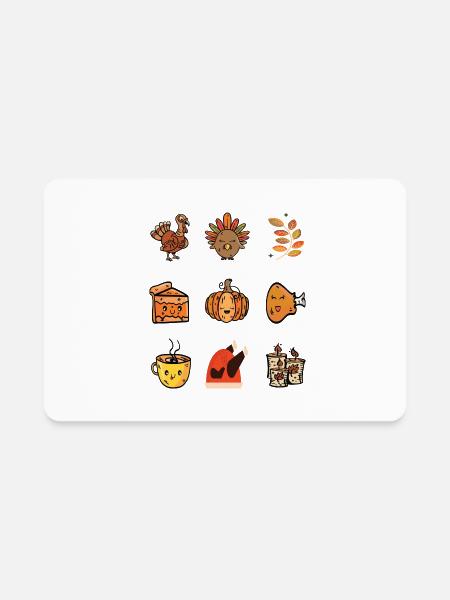 Thanksgiving Collection Pack - Rectangle Magnet - white - Front