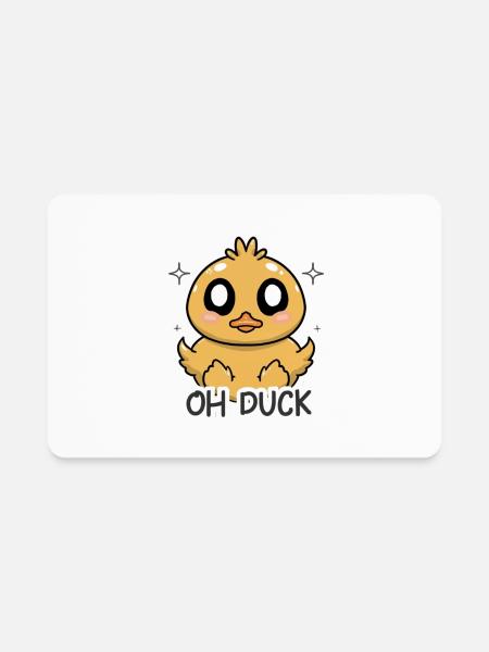 Duck Lover: Oh duck - Rectangle Magnet - white - Front