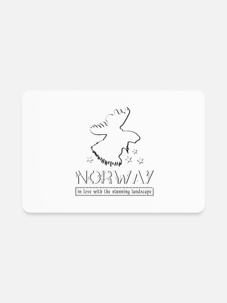 Norway elk moose norge - Rectangle Magnet - white - Front