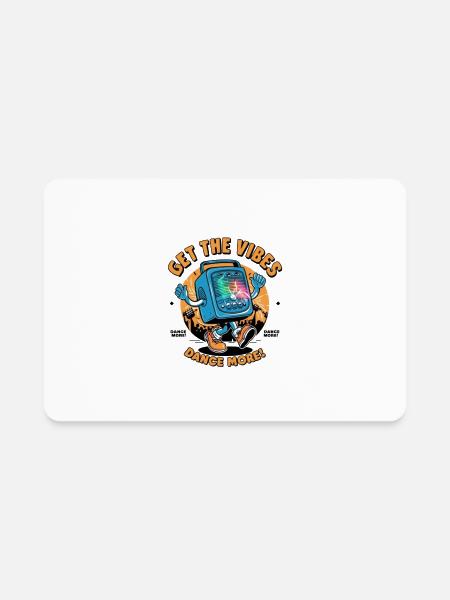 get more vibe dance more 3d unique art - Rectangle Magnet - white - Front