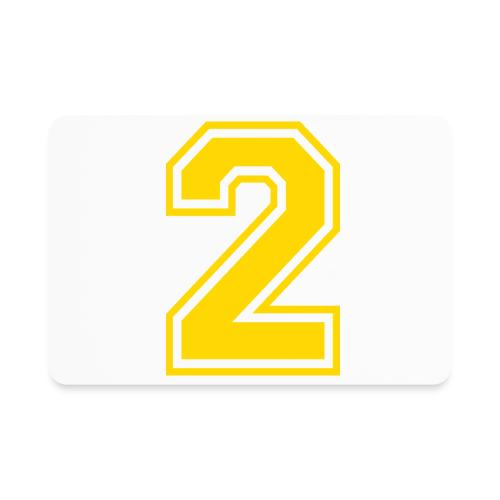 Number 2 in a classic athletic collegiate font - Rectangle Magnet