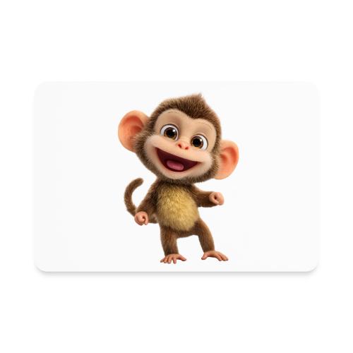 Happy Baby Monkey Standing - Rectangle Magnet