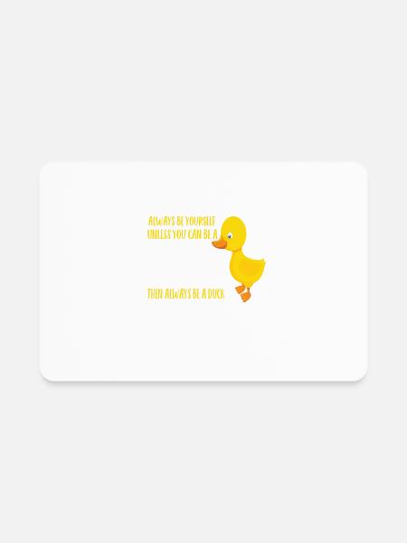 Duck - Rectangle Magnet - white - Front