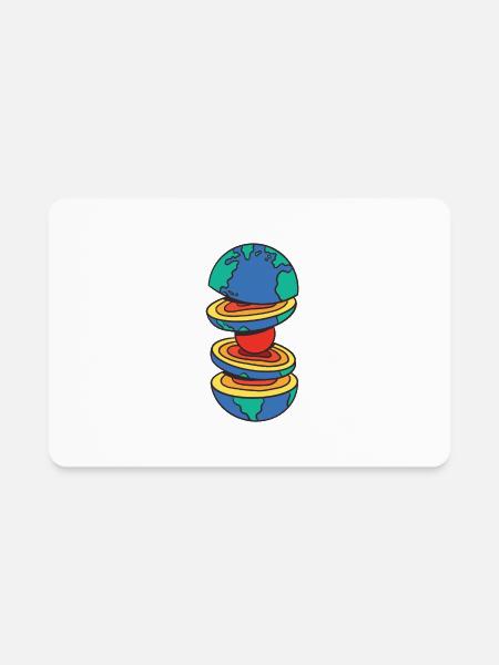CUT EARTH - Rectangle Magnet - white - Front