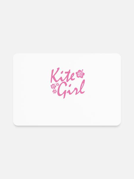 Kite Surfing Kite Girl - Rectangle Magnet - white - Front