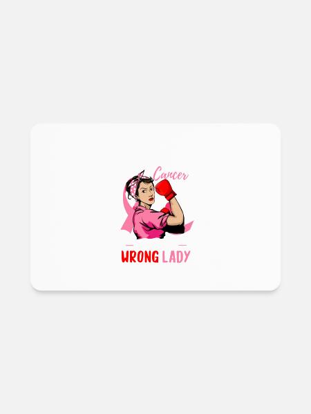 breast cancer, breast cancer pink ribbon, wrong - Rectangle Magnet - white - Front