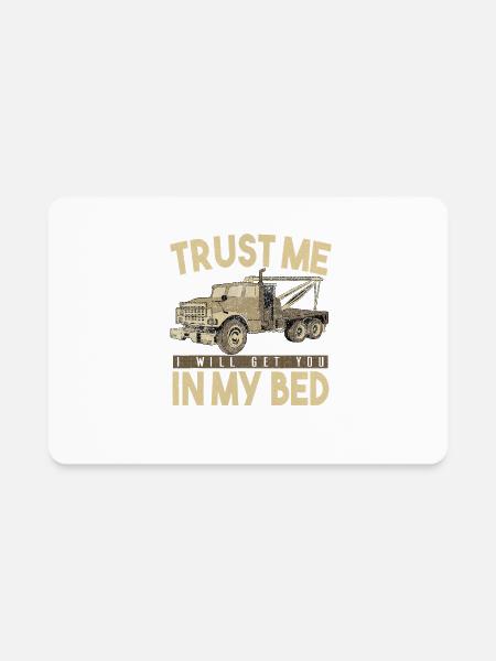 Funny Tow Truck Driver Shirts Trucker Transporter - Rectangle Magnet - white - Front