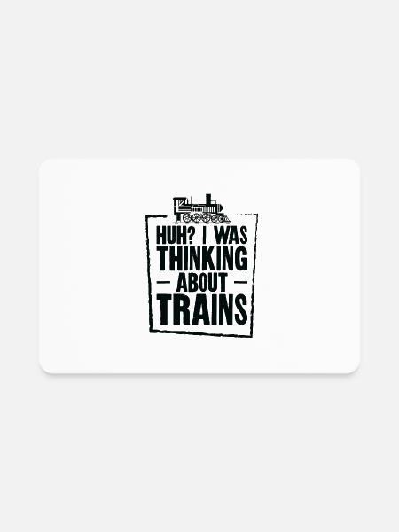 Train Locomotive Transportation Train Enthusiasts - Rectangle Magnet - white - Front