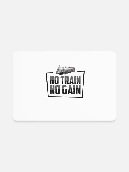 Train Transportation Locomotive Train Operator - Rectangle Magnet - white - Front