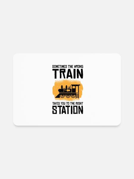 Train Transportation Train Lover Train Station - Rectangle Magnet - white - Front