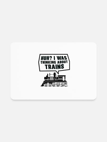 Train Locomotive Transportation Train Enthusiasts - Rectangle Magnet - white - Front