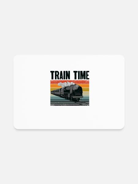 Train Transportation Locomotive Train Operator - Rectangle Magnet - white - Front