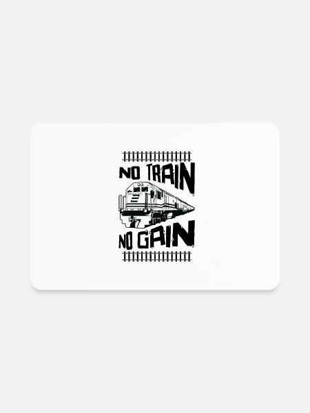Train Transportation Locomotive Train Operator - Rectangle Magnet - white - Front