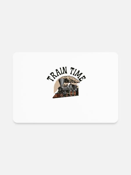 Train Transportation Locomotive Train Operator - Rectangle Magnet - white - Front