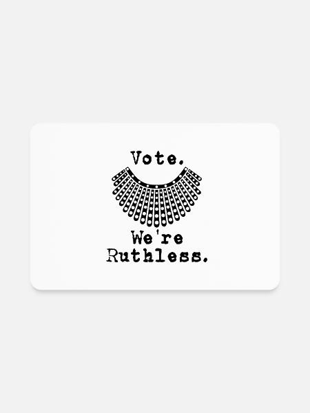 Vote we re ruthless - Rectangle Magnet - white - Front