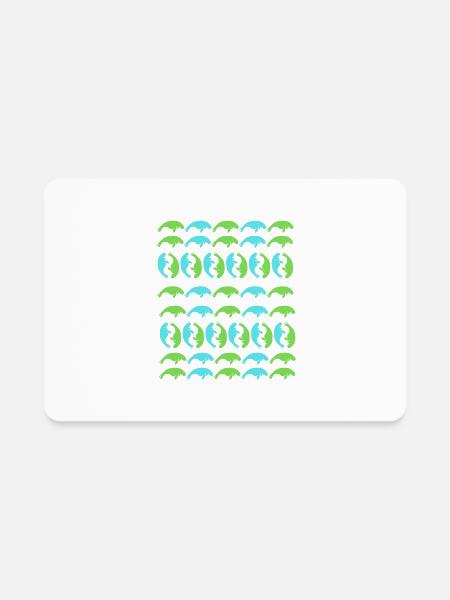 manatee - Rectangle Magnet - white