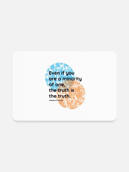 Mahatma Gandhi Truth Quotes - Rectangle Magnet - white - Front