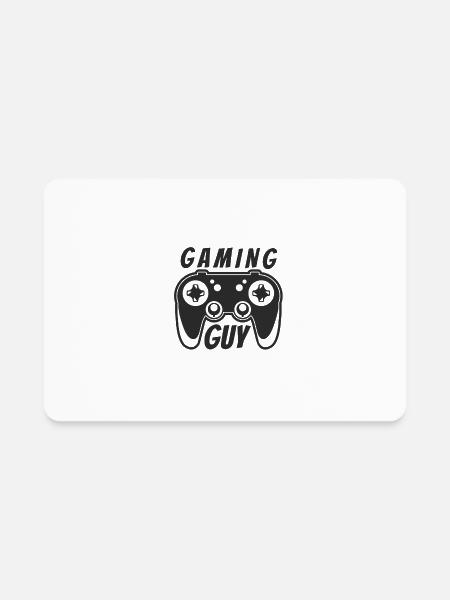 Skull gamer with joystick - Rectangle Magnet - white - Front