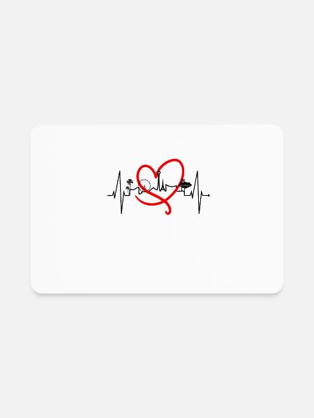 Las Vegas Skyline Heartbeat Nevada Poker USA Fan - Rectangle Magnet - white - Front