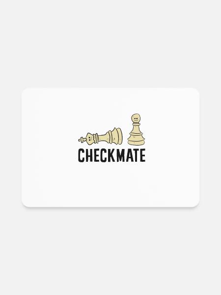 Chess Checkmate Funny Chess Player - Rectangle Magnet - white - Front