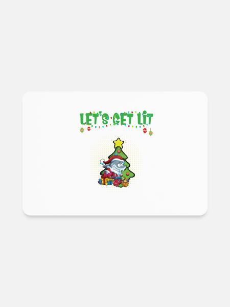 Let's Get Lit Advent Season Christmas Party XMas - Rectangle Magnet - white - Front