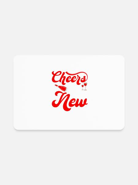 A funny Cheers To The New Year 2023 - Rectangle Magnet - white - Front