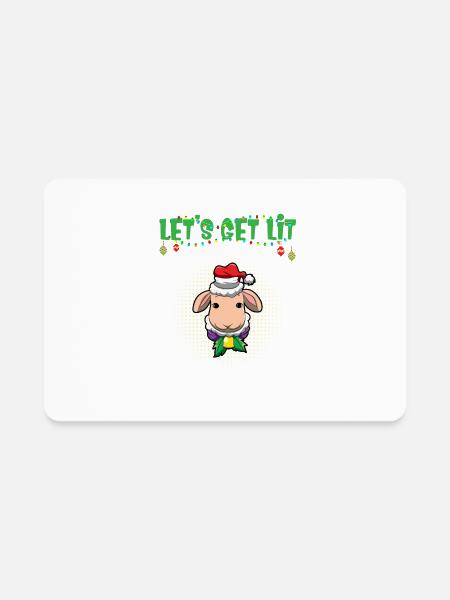 Let's Get Lit Advent Season Christmas Party X-Mas - Rectangle Magnet - white - Front