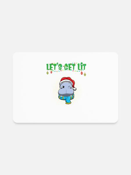 Let's Get Lit Advent Season Christmas Party X-Mas - Rectangle Magnet - white - Front