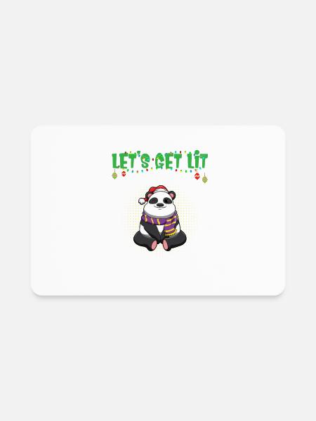 Let's Get Lit Advent Season Christmas Party X-Mas - Rectangle Magnet - white - Front