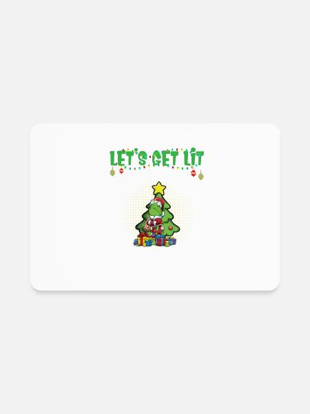 Let's Get Lit Advent Season Christmas Party X-Mas - Rectangle Magnet - white - Front