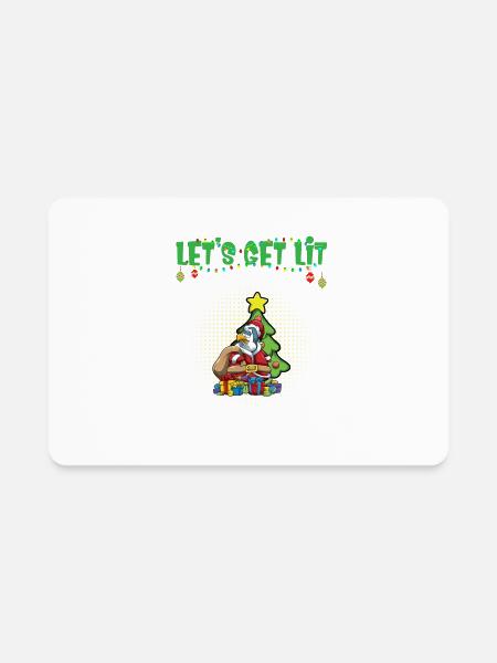 Let's Get Lit Advent Season Christmas Party X-Mas - Rectangle Magnet - white - Front