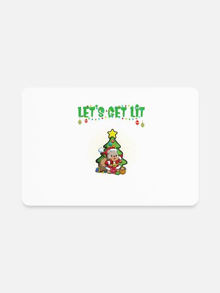 Let's Get Lit Advent Season Christmas Party X-Mas - Rectangle Magnet - white - Front