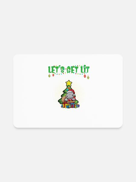 Let's Get Lit Advent Season Christmas Party X-Mas - Rectangle Magnet - white - Front