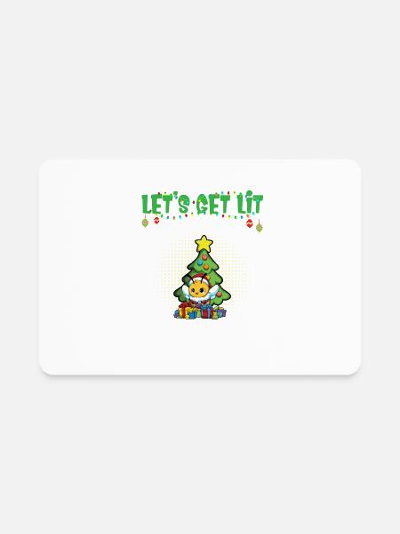 Let's Get Lit Advent Season Christmas Party X-Mas - Rectangle Magnet - white - Front