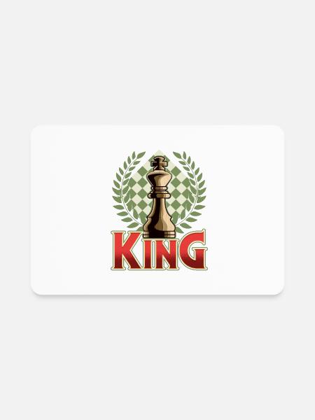Chess King | Chess - Rectangle Magnet - white - Front