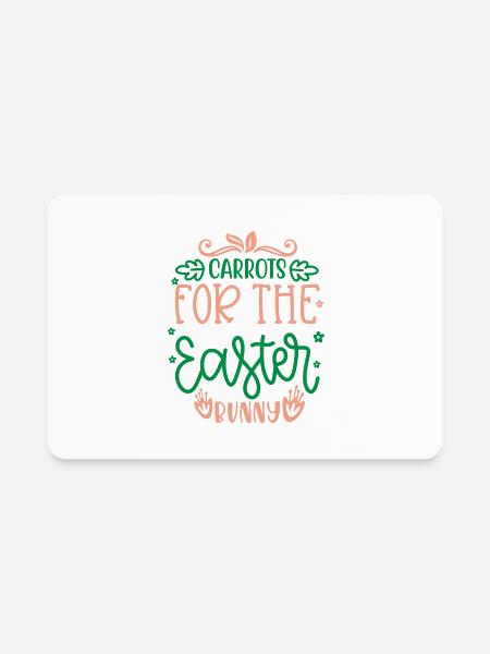 Carrots For The Easter Bunny - Rectangle Magnet - white - Front