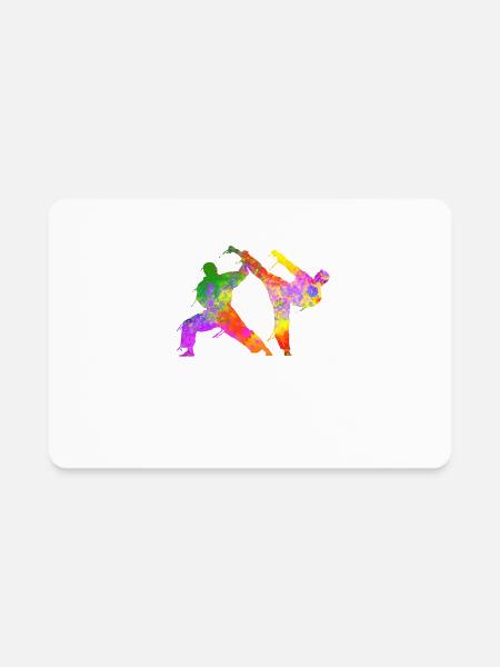 Mixed Martial Arts Paint Jiu Jitsu - Rectangle Magnet - white - Front