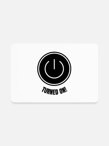 Turned On: Sleek Black and White Design for the Fa - Rectangle Magnet - white - Front