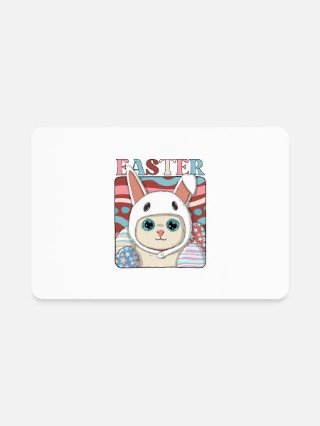 Easter Bunny - Rectangle Magnet - white - Front
