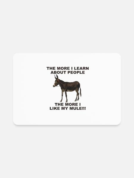 The more I learn about people - Rectangle Magnet - white - Front