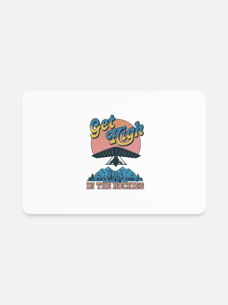 Get High in the Rockies - Rectangle Magnet - white - Front