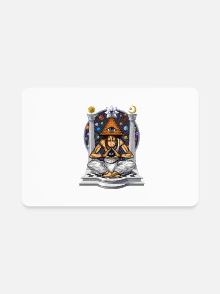 Illuminati Pyramid - Rectangle Magnet - white - Front